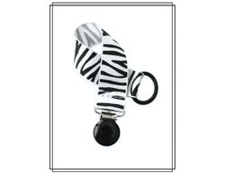 Napphållare zebra - svart clip