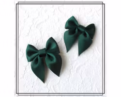 Saga MÖRKGRÖN - liten - 2-pack hårklämmor