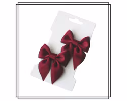 Saga VINRÖD - liten - 2-pack hårklämmor