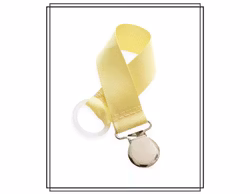 Ljusgul napphållare - silver