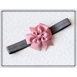 Hårband Lilly GRÅ / GAMMELROSA - mellan