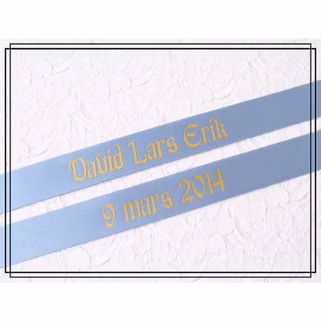 Vera LJUSBLÅ - liten doprosett med dubbla band