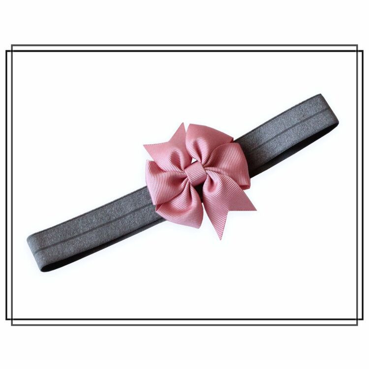 Hårband Lilly GRÅ / GAMMELROSA - liten