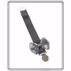 Mörkgrå napphållare med Vera-rosett