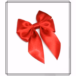 Vera med hängande band - RÖD - stor hårrosett