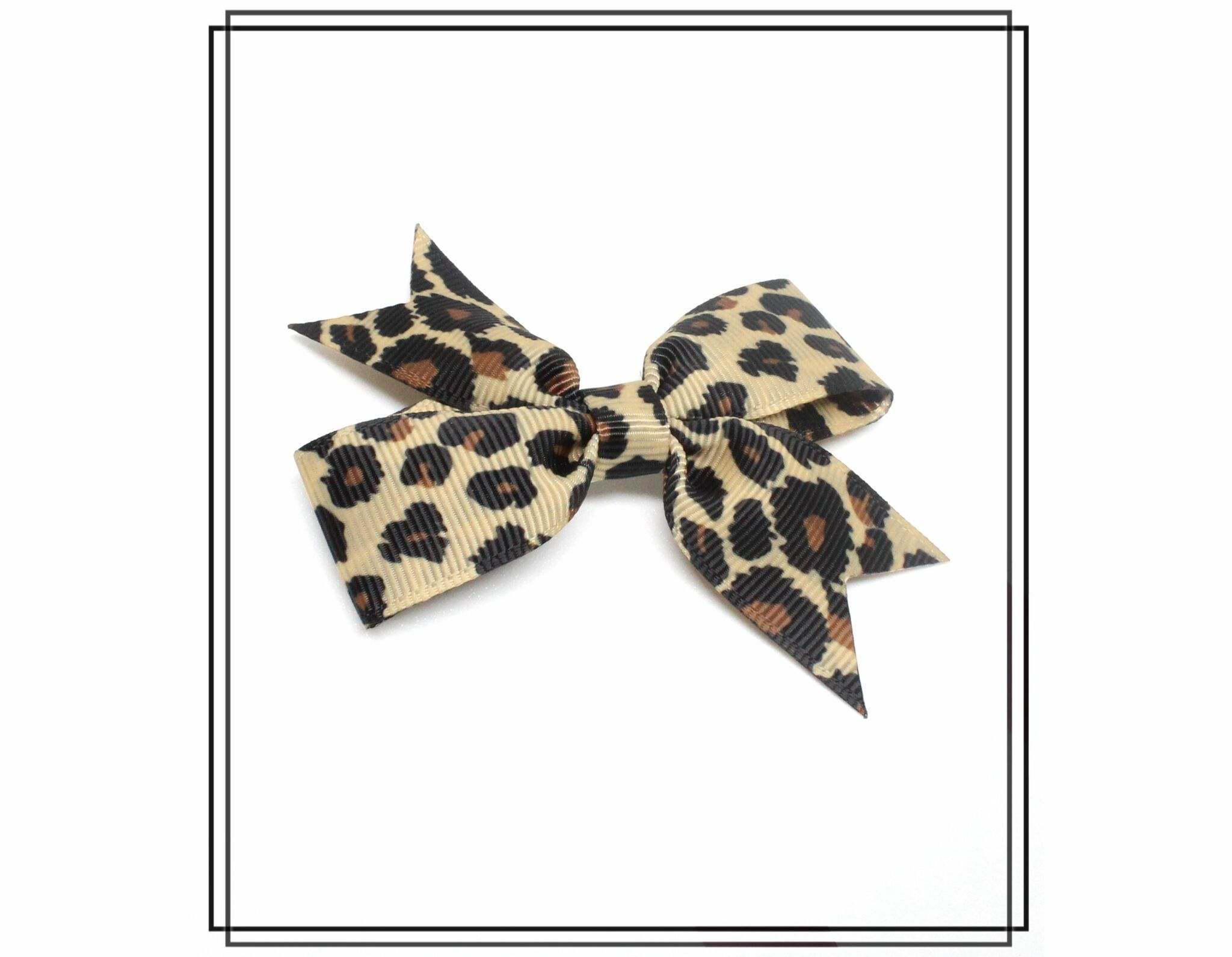 Gerda LEOPARD - liten hårrosett