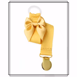 Guldfärgad napphållare med rosett - guld