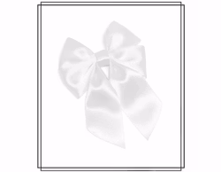 Vera med hängande band - VIT - stor hårrosett