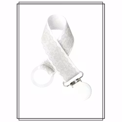 Napphållare vit med spetsmönster - vitt clip