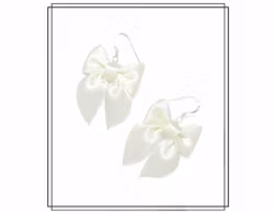 Örhängen med mini-rosetter - BRUDVIT