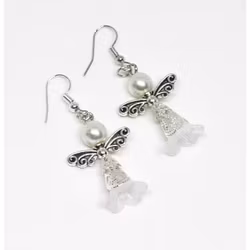 Örhängen med skyddsänglar - Silverfärg