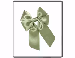 Vera med hängande band - LJUS KHAKIGRÖN - stor hårrosett