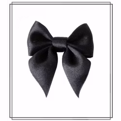 Rosett SVART - satinrosett