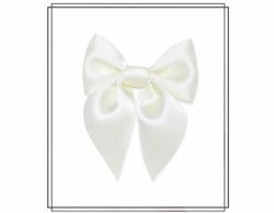 Rosett BRUDVIT - satinrosett