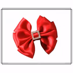 Elisa RÖD - stor med strassfyrkant - hårklämma