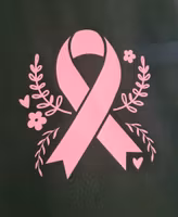 Tygkasse "Rosa bandet med blommor" - svart