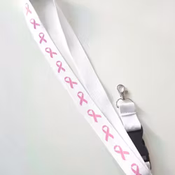 Nyckelband "Rosa Bandet" vitt