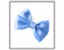 Rosett Vera LJUSBLÅ - satinrosett