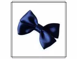 Rosett Vera MARINBLÅ - satinrosett