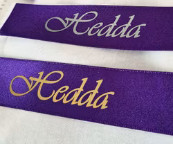 Vera MÖRKLILA - stor doprosett med dubbla band