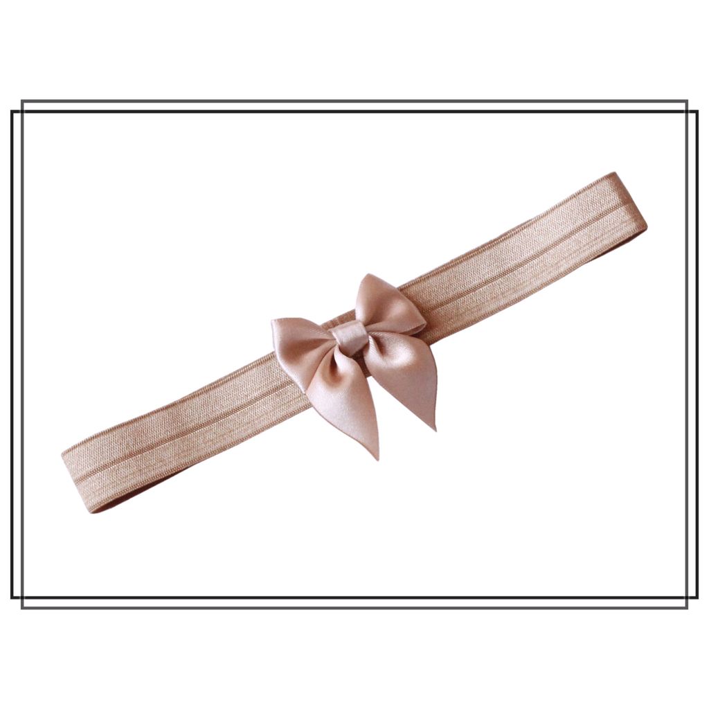 Hårband Saga BEIGE - liten rosett