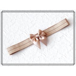 Hårband Saga BEIGE - liten rosett
