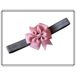 Hårband Lilly GRÅ / GAMMELROSA - mellan