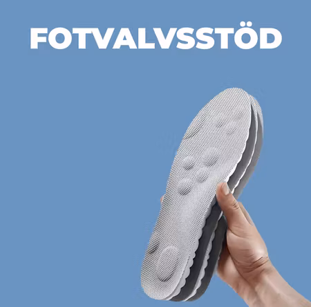 Avlastande skosulor för fötter som behöver extra stöd