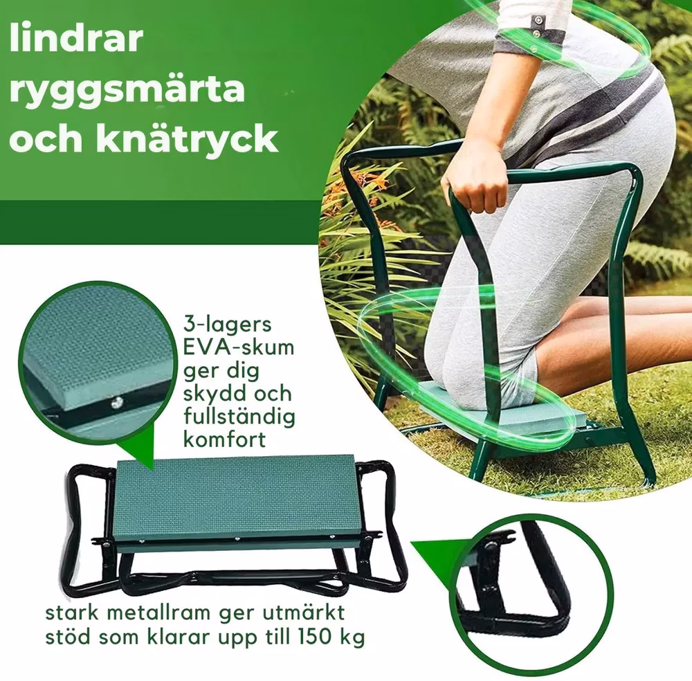 Trädgårdsstol - Multifunktionell Knä- och Sittplats