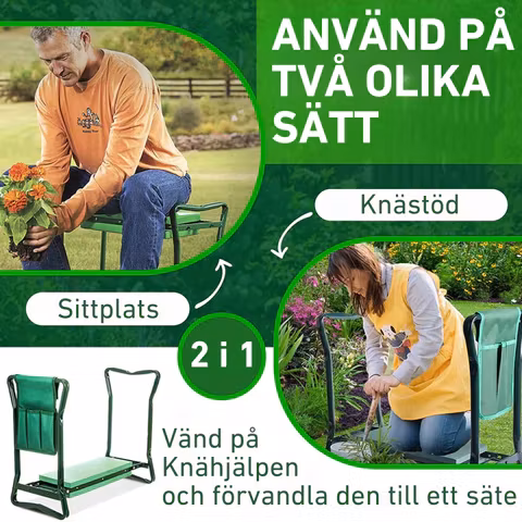 Trädgårdsstol - Multifunktionell Knä- och Sittplats