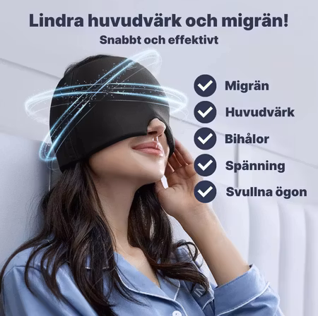 Kylmask mot migrän, huvudvärk och feber