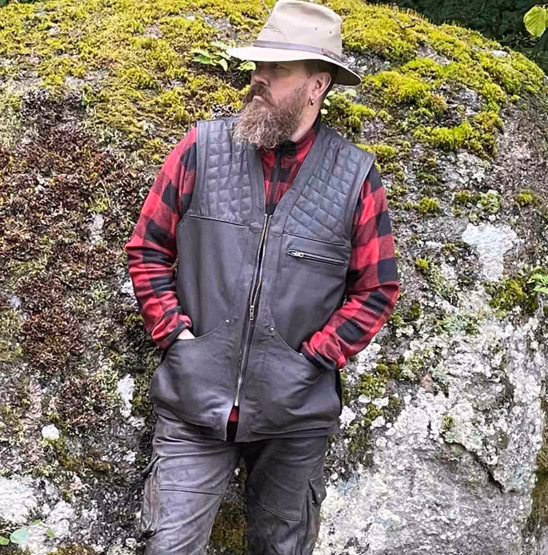 Leather vest Järven