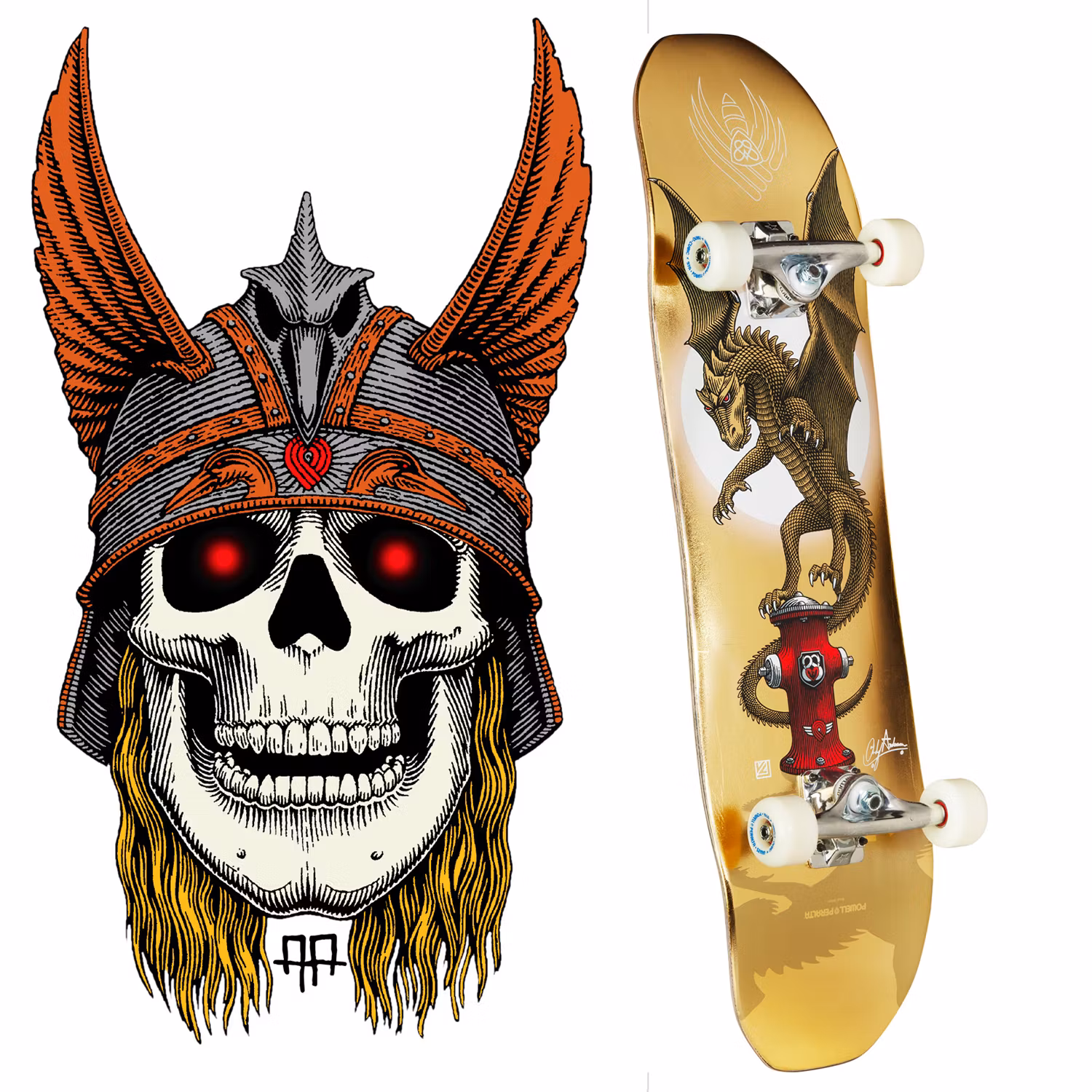 Complete Skateboard Powell Peralta Andy Anderson Hydrant Gold Foil - Nordic Skateboard Supply