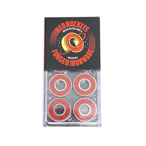 Red Rockets ABEC 5  Skateboard Bearings by Forged Ironware
