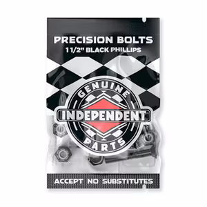 Independent 1.5'' Black Skateboard hardware Phillips