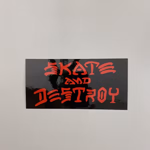 Sticker Thrasher Skate and Destroy 16 cm Black