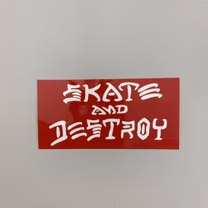 Sticker Thrasher Skate and Destroy 16 cm Red