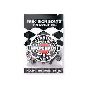 Independent 1'' Black Skateboard hardware Phillips