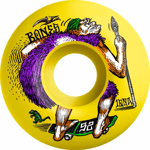 Bones Wheels Original Formula Neon-derthal V4 Wide 100a 52mm Yellow