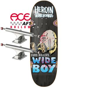 Heroin Skateboards Curb Killer Wide Boy 10.75'' plus ACE AF1 Hollow 80