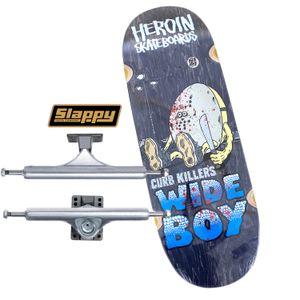 Heroin Skateboards Curb Killer Wide Boy 10.75'' plus Slappy Hollow Lights 10''
