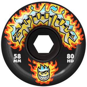 Spitfire Wheels 80HD Conical Full 58mm 99a Black Chrome