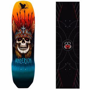 Skateboard Powell Peralta Andy Anderson Heron  Skull Flight Deck 8,4' + Theory Map Griptape