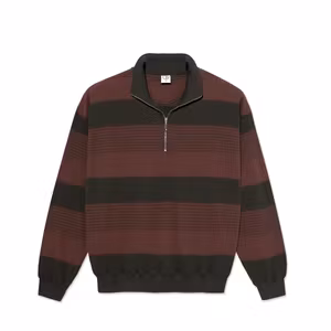 Polar Skate Co Surf Half Zip LS Shirt (Dirty Black/Brownstone)