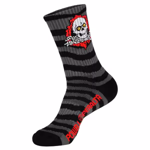 Powell Peralta Socks Ripper Rips Charcoal Black