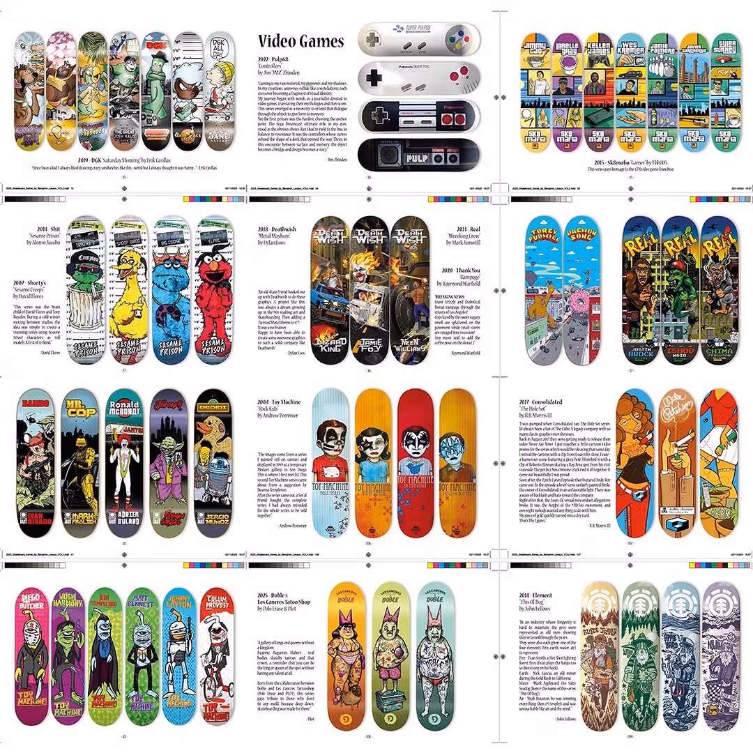 Skateboard Graphics Series 2 Book Featuring Chrononaut Mander examples – Nordic Skateboard Supply