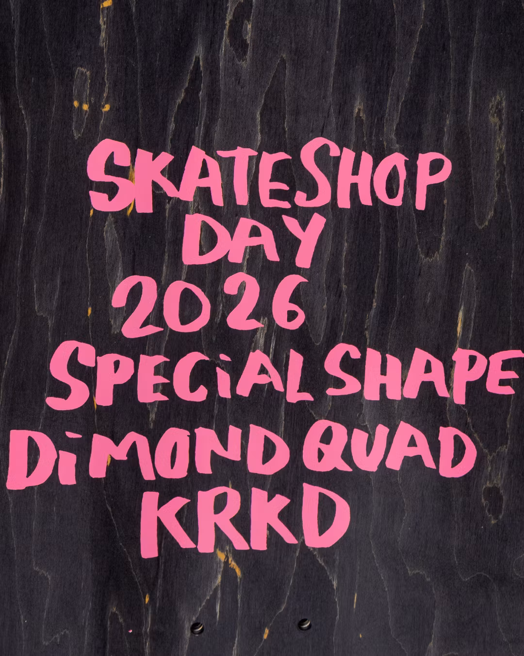 Krooked Skateoards Skateshop Day Beamer Diamond Quade 10.75 top graphic – Nordic Skateboard Supply