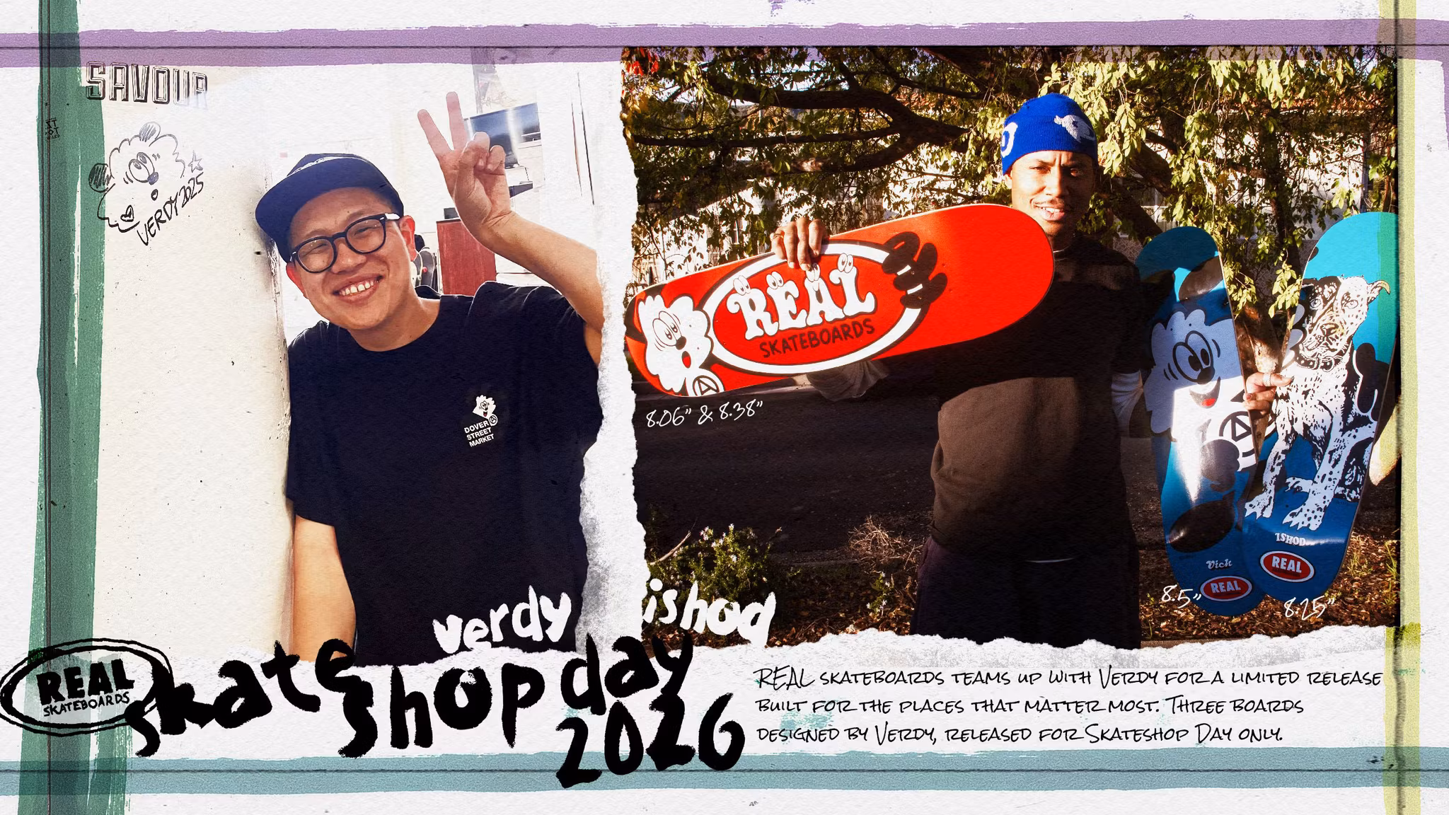 Real Skateoards Skateshop Day Verdy Ishod 8.25 artist – Nordic Skateboard Supply
