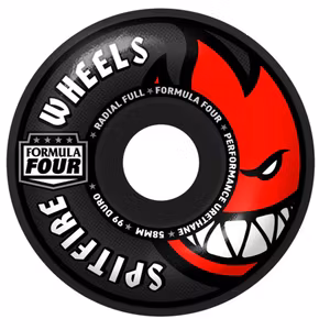 Spitfire Wheels Formula Four Radial Full 58mm 99a Black