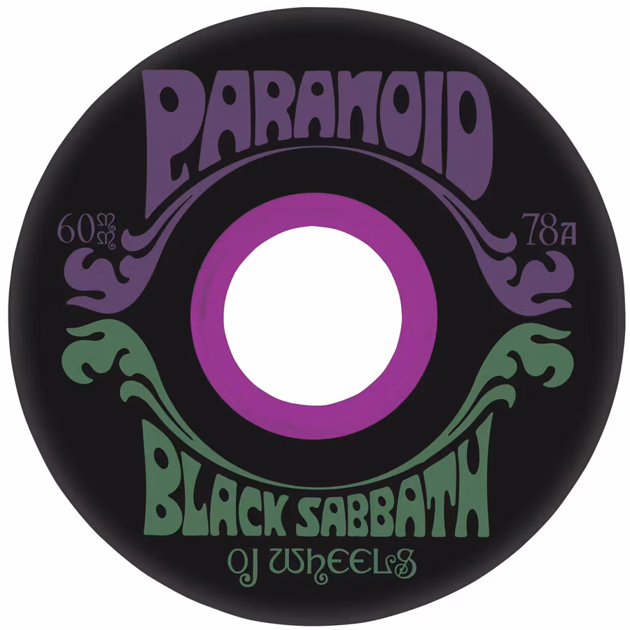 OJ Wheels Super Juice Cruiser Skateboard Wheels Black Sabbath Paranoid 78a 60mm Black – Nordic Skateboard Supply